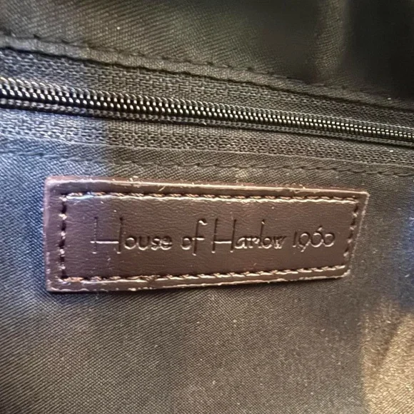 NWT House of Harlow 1960 brown cow print (genuine calf hair) handbag - Picture 7 of 9